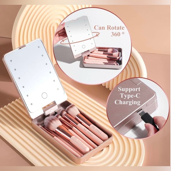 BS-MALL Travel Makeup Brush Set Foundation Powder Concealers Eye